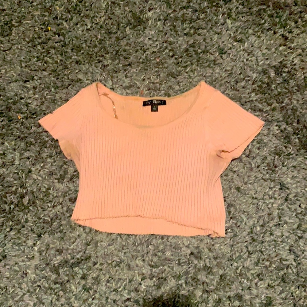 SAY WHAT? Pink Cropped Top